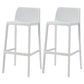 Modern Style Plastic Bar Stool with Footrest and Stackable Bistro Simple Bar Stool White 2 Piece Set Clearhalo 'Bar Furniture' 'Bar Stools' 'bar_stools' 'furn' 'furn_bar_stools' 'furniture_bar_stools' 'Kitchen & Dining Furniture' 'kitchen&dining_furn' 'kitchen' 'kitchen_furn' Furniture' 4575798