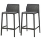 Modern Style Plastic Bar Stool with Footrest and Stackable Bistro Simple Bar Stool Black 2 Piece Set Clearhalo 'Bar Furniture' 'Bar Stools' 'bar_stools' 'furn' 'furn_bar_stools' 'furniture_bar_stools' 'Kitchen & Dining Furniture' 'kitchen&dining_furn' 'kitchen' 'kitchen_furn' Furniture' 4575800