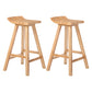 Contemporary Solid Wood Bar Stool Indoor Bar Stool With Footrest and Wood Seat 2 Piece Set Clearhalo 'Bar Furniture' 'Bar Stools' 'bar_stools' 'furn' 'furn_bar_stools' 'furniture_bar_stools' 'Kitchen & Dining Furniture' 'kitchen&dining_furn' 'kitchen' 'kitchen_furn' Furniture' 4575810