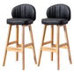 Contemporary Leather Solid Wood Barstool Bristol Bar Stool with Footrest and Low Back Black 2 Piece Set Clearhalo 'Bar Furniture' 'Bar Stools' 'bar_stools' 'furn' 'furn_bar_stools' 'furniture_bar_stools' 'Kitchen & Dining Furniture' 'kitchen&dining_furn' 'kitchen' 'kitchen_furn' Furniture' 4575835
