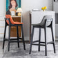 Scandinavia Style Bar-stool Wooden Legs Bucket Seat with Low Back for Kitchen Bar Clearhalo 'Bar Furniture' 'Bar Stools' 'bar_stools' 'furn' 'furn_bar_stools' 'furniture_bar_stools' 'Kitchen & Dining Furniture' 'kitchen&dining_furn' 'kitchen' 'kitchen_furn' Furniture' 4575847