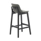Scandinavia Style Bar-stool Wooden Legs Bucket Seat with Low Back for Kitchen Bar Grey Black 1 Piece Clearhalo 'Bar Furniture' 'Bar Stools' 'bar_stools' 'furn' 'furn_bar_stools' 'furniture_bar_stools' 'Kitchen & Dining Furniture' 'kitchen&dining_furn' 'kitchen' 'kitchen_furn' Furniture' 4575848