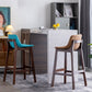 Scandinavia Style Bar-stool Wooden Legs Bucket Seat with Low Back for Kitchen Bar Clearhalo 'Bar Furniture' 'Bar Stools' 'bar_stools' 'furn' 'furn_bar_stools' 'furniture_bar_stools' 'Kitchen & Dining Furniture' 'kitchen&dining_furn' 'kitchen' 'kitchen_furn' Furniture' 4575860