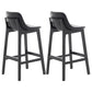 Scandinavia Style Bar-stool Wooden Legs Bucket Seat with Low Back for Kitchen Bar Black Black 2 Piece Set Clearhalo 'Bar Furniture' 'Bar Stools' 'bar_stools' 'furn' 'furn_bar_stools' 'furniture_bar_stools' 'Kitchen & Dining Furniture' 'kitchen&dining_furn' 'kitchen' 'kitchen_furn' Furniture' 4575871