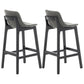 Scandinavia Style Bar-stool Wooden Legs Bucket Seat with Low Back for Kitchen Bar Grey Black 2 Piece Set Clearhalo 'Bar Furniture' 'Bar Stools' 'bar_stools' 'furn' 'furn_bar_stools' 'furniture_bar_stools' 'Kitchen & Dining Furniture' 'kitchen&dining_furn' 'kitchen' 'kitchen_furn' Furniture' 4575873
