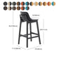 Scandinavia Style Bar-stool Wooden Legs Bucket Seat with Low Back for Kitchen Bar Clearhalo 'Bar Furniture' 'Bar Stools' 'bar_stools' 'furn' 'furn_bar_stools' 'furniture_bar_stools' 'Kitchen & Dining Furniture' 'kitchen&dining_furn' 'kitchen' 'kitchen_furn' Furniture' 4575907