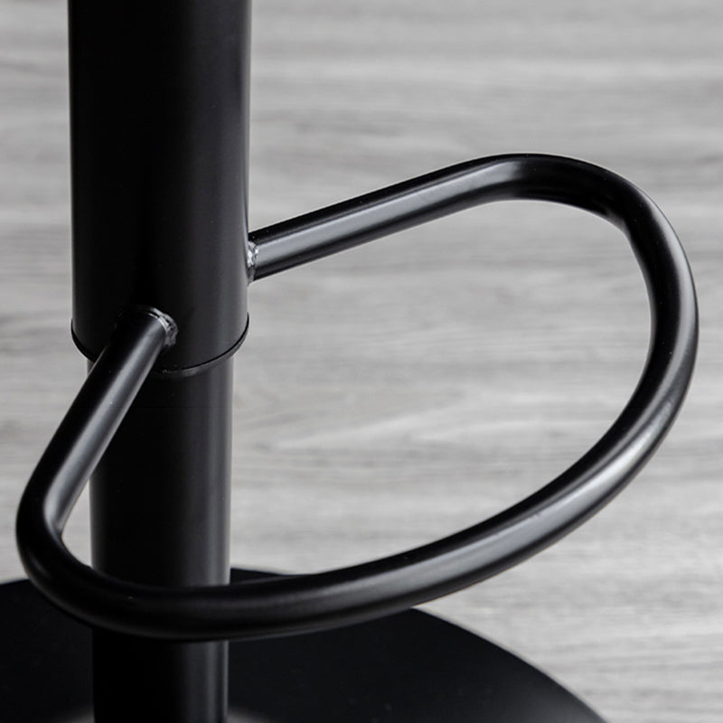 Industrial Style Bar-stool Iron Legs Leather Seat for Restaurant Bar Clearhalo 'Bar Furniture' 'Bar Stools' 'bar_stools' 'furn' 'furn_bar_stools' 'furniture_bar_stools' 'Kitchen & Dining Furniture' 'kitchen&dining_furn' 'kitchen' 'kitchen_furn' Furniture' 4575925