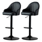 Industrial Style Bar-stool Iron Legs Leather Seat for Restaurant Bar Black Black 2 Piece Set Clearhalo 'Bar Furniture' 'Bar Stools' 'bar_stools' 'furn' 'furn_bar_stools' 'furniture_bar_stools' 'Kitchen & Dining Furniture' 'kitchen&dining_furn' 'kitchen' 'kitchen_furn' Furniture' 4575938