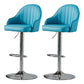 Industrial Style Bar-stool Iron Legs Leather Seat for Restaurant Bar Sky Blue Silver 2 Piece Set Clearhalo 'Bar Furniture' 'Bar Stools' 'bar_stools' 'furn' 'furn_bar_stools' 'furniture_bar_stools' 'Kitchen & Dining Furniture' 'kitchen&dining_furn' 'kitchen' 'kitchen_furn' Furniture' 4575944