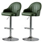 Industrial Style Bar-stool Iron Legs Leather Seat for Restaurant Bar Blackish Green Silver 2 Piece Set Clearhalo 'Bar Furniture' 'Bar Stools' 'bar_stools' 'furn' 'furn_bar_stools' 'furniture_bar_stools' 'Kitchen & Dining Furniture' 'kitchen&dining_furn' 'kitchen' 'kitchen_furn' Furniture' 4575946