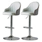 Industrial Style Bar-stool Iron Legs Leather Seat for Restaurant Bar Grey Silver 2 Piece Set Clearhalo 'Bar Furniture' 'Bar Stools' 'bar_stools' 'furn' 'furn_bar_stools' 'furniture_bar_stools' 'Kitchen & Dining Furniture' 'kitchen&dining_furn' 'kitchen' 'kitchen_furn' Furniture' 4575947