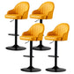 Industrial Style Bar-stool Iron Legs Leather Seat for Restaurant Bar Yellow Black 4 Piece Set Clearhalo 'Bar Furniture' 'Bar Stools' 'bar_stools' 'furn' 'furn_bar_stools' 'furniture_bar_stools' 'Kitchen & Dining Furniture' 'kitchen&dining_furn' 'kitchen' 'kitchen_furn' Furniture' 4575949