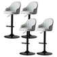 Industrial Style Bar-stool Iron Legs Leather Seat for Restaurant Bar Grey Black 4 Piece Set Clearhalo 'Bar Furniture' 'Bar Stools' 'bar_stools' 'furn' 'furn_bar_stools' 'furniture_bar_stools' 'Kitchen & Dining Furniture' 'kitchen&dining_furn' 'kitchen' 'kitchen_furn' Furniture' 4575954