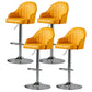 Industrial Style Bar-stool Iron Legs Leather Seat for Restaurant Bar Yellow Silver 4 Piece Set Clearhalo 'Bar Furniture' 'Bar Stools' 'bar_stools' 'furn' 'furn_bar_stools' 'furniture_bar_stools' 'Kitchen & Dining Furniture' 'kitchen&dining_furn' 'kitchen' 'kitchen_furn' Furniture' 4575956