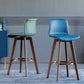 Scandinavia Style Bar-stool Wooden Legs Rectangle Seat for Kitchen Bar Clearhalo 'Bar Furniture' 'Bar Stools' 'bar_stools' 'furn' 'furn_bar_stools' 'furniture_bar_stools' 'Kitchen & Dining Furniture' 'kitchen&dining_furn' 'kitchen' 'kitchen_furn' Furniture' 4575963