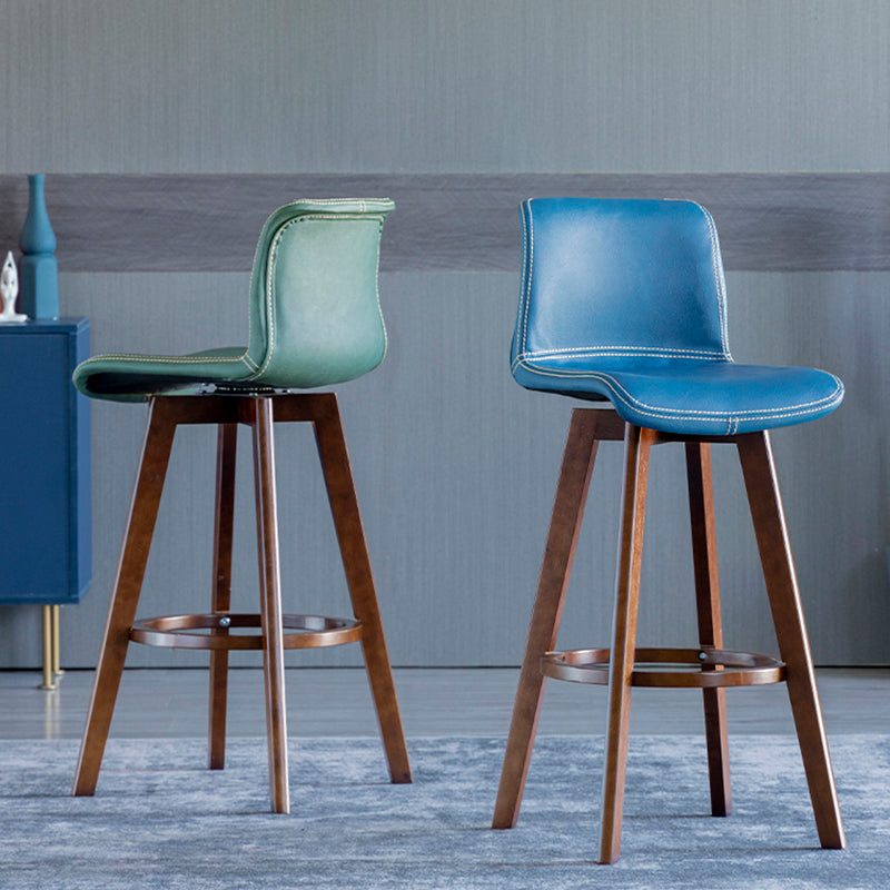 Scandinavia Style Bar-stool Wooden Legs Rectangle Seat for Kitchen Bar Clearhalo 'Bar Furniture' 'Bar Stools' 'bar_stools' 'furn' 'furn_bar_stools' 'furniture_bar_stools' 'Kitchen & Dining Furniture' 'kitchen&dining_furn' 'kitchen' 'kitchen_furn' Furniture' 4575963