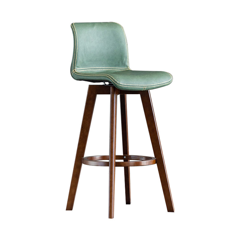 Scandinavia Style Bar-stool Wooden Legs Rectangle Seat for Kitchen Bar Blackish Green Brown 1 Piece Clearhalo 'Bar Furniture' 'Bar Stools' 'bar_stools' 'furn' 'furn_bar_stools' 'furniture_bar_stools' 'Kitchen & Dining Furniture' 'kitchen&dining_furn' 'kitchen' 'kitchen_furn' Furniture' 4575967