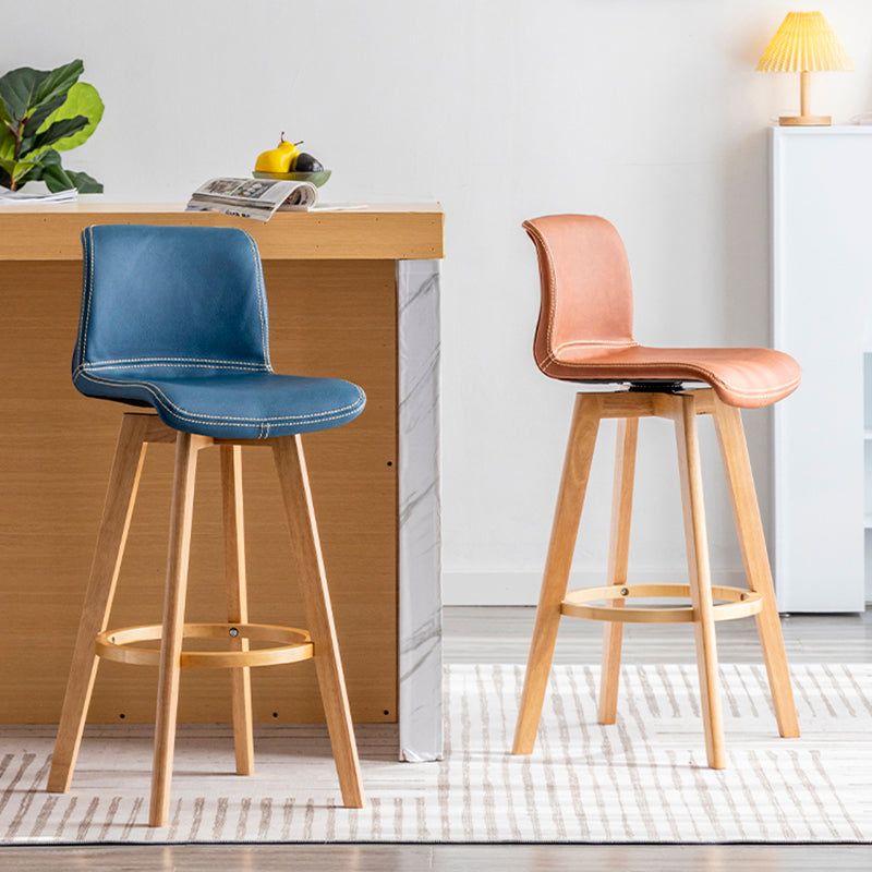 Scandinavia Style Bar-stool Wooden Legs Rectangle Seat for Kitchen Bar Clearhalo 'Bar Furniture' 'Bar Stools' 'bar_stools' 'furn' 'furn_bar_stools' 'furniture_bar_stools' 'Kitchen & Dining Furniture' 'kitchen&dining_furn' 'kitchen' 'kitchen_furn' Furniture' 4575970