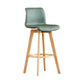 Scandinavia Style Bar-stool Wooden Legs Rectangle Seat for Kitchen Bar Blackish Green Natural 1 Piece Clearhalo 'Bar Furniture' 'Bar Stools' 'bar_stools' 'furn' 'furn_bar_stools' 'furniture_bar_stools' 'Kitchen & Dining Furniture' 'kitchen&dining_furn' 'kitchen' 'kitchen_furn' Furniture' 4575985