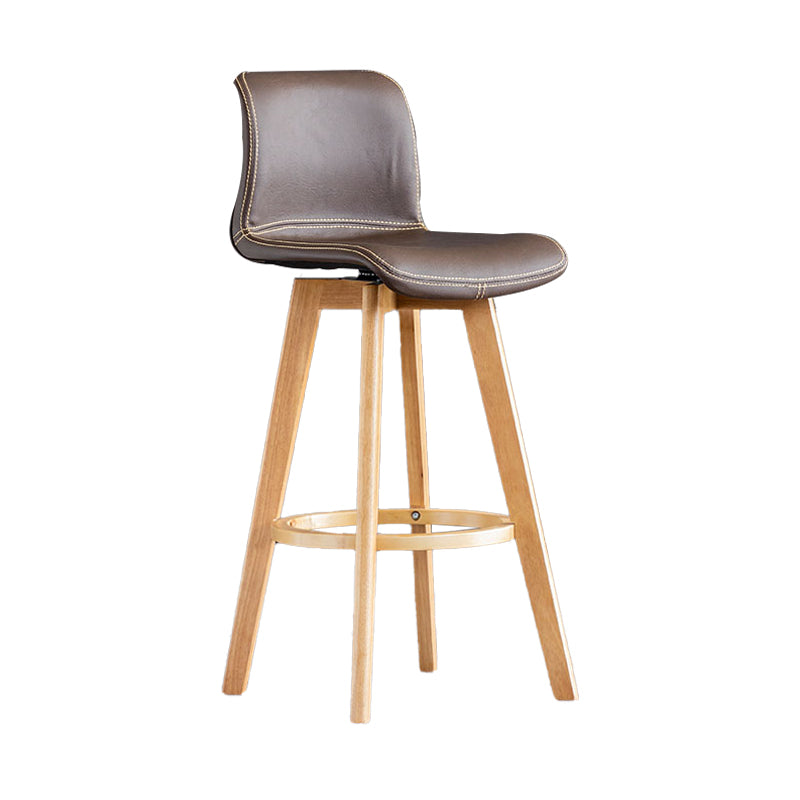 Scandinavia Style Bar-stool Wooden Legs Rectangle Seat for Kitchen Bar Coffee Natural 1 Piece Clearhalo 'Bar Furniture' 'Bar Stools' 'bar_stools' 'furn' 'furn_bar_stools' 'furniture_bar_stools' 'Kitchen & Dining Furniture' 'kitchen&dining_furn' 'kitchen' 'kitchen_furn' Furniture' 4575988