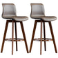 Scandinavia Style Bar-stool Wooden Legs Rectangle Seat for Kitchen Bar Coffee Brown 2 Piece Set Clearhalo 'Bar Furniture' 'Bar Stools' 'bar_stools' 'furn' 'furn_bar_stools' 'furniture_bar_stools' 'Kitchen & Dining Furniture' 'kitchen&dining_furn' 'kitchen' 'kitchen_furn' Furniture' 4575998