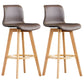 Scandinavia Style Bar-stool Wooden Legs Rectangle Seat for Kitchen Bar Coffee Natural 2 Piece Set Clearhalo 'Bar Furniture' 'Bar Stools' 'bar_stools' 'furn' 'furn_bar_stools' 'furniture_bar_stools' 'Kitchen & Dining Furniture' 'kitchen&dining_furn' 'kitchen' 'kitchen_furn' Furniture' 4576008
