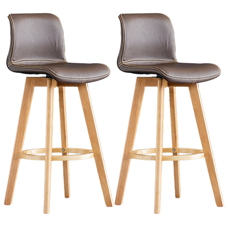 Scandinavia Style Bar-stool Wooden Legs Rectangle Seat for Kitchen Bar Coffee Natural 2 Piece Set Clearhalo 'Bar Furniture' 'Bar Stools' 'bar_stools' 'furn' 'furn_bar_stools' 'furniture_bar_stools' 'Kitchen & Dining Furniture' 'kitchen&dining_furn' 'kitchen' 'kitchen_furn' Furniture' 4576008