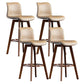 Scandinavia Style Bar-stool Wooden Legs Rectangle Seat for Kitchen Bar Dark Khaki Brown 4 Piece Set Clearhalo 'Bar Furniture' 'Bar Stools' 'bar_stools' 'furn' 'furn_bar_stools' 'furniture_bar_stools' 'Kitchen & Dining Furniture' 'kitchen&dining_furn' 'kitchen' 'kitchen_furn' Furniture' 4576014