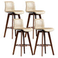 Scandinavia Style Bar-stool Wooden Legs Rectangle Seat for Kitchen Bar Light Khaki Brown 4 Piece Set Clearhalo 'Bar Furniture' 'Bar Stools' 'bar_stools' 'furn' 'furn_bar_stools' 'furniture_bar_stools' 'Kitchen & Dining Furniture' 'kitchen&dining_furn' 'kitchen' 'kitchen_furn' Furniture' 4576019