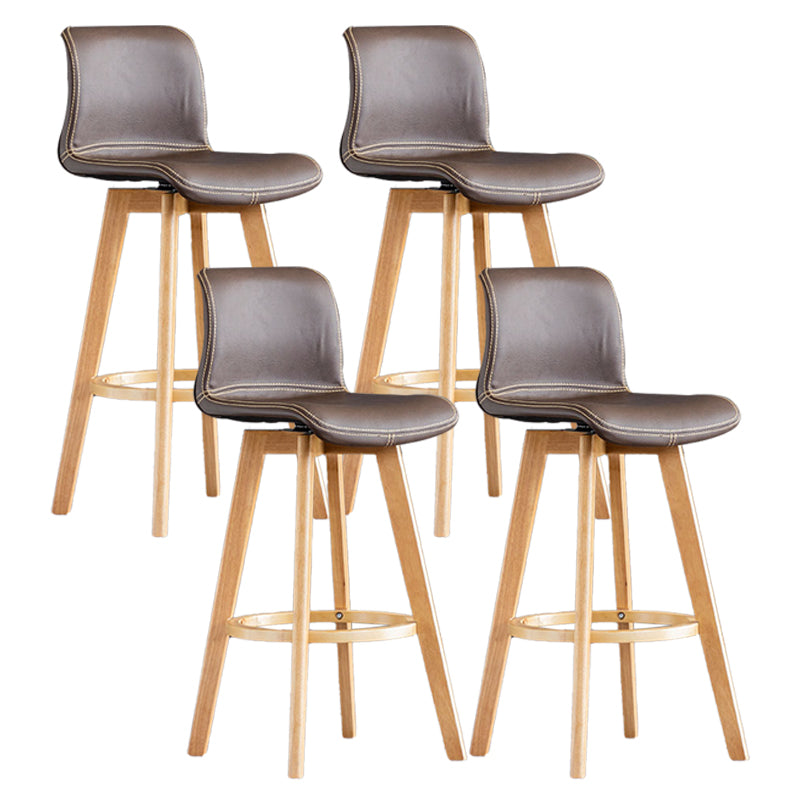 Scandinavia Style Bar-stool Wooden Legs Rectangle Seat for Kitchen Bar Coffee Natural 4 Piece Set Clearhalo 'Bar Furniture' 'Bar Stools' 'bar_stools' 'furn' 'furn_bar_stools' 'furniture_bar_stools' 'Kitchen & Dining Furniture' 'kitchen&dining_furn' 'kitchen' 'kitchen_furn' Furniture' 4576028