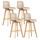 Scandinavia Style Bar-stool Wooden Legs Rectangle Seat for Kitchen Bar Light Khaki Natural 4 Piece Set Clearhalo 'Bar Furniture' 'Bar Stools' 'bar_stools' 'furn' 'furn_bar_stools' 'furniture_bar_stools' 'Kitchen & Dining Furniture' 'kitchen&dining_furn' 'kitchen' 'kitchen_furn' Furniture' 4576029