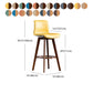Scandinavia Style Bar-stool Wooden Legs Rectangle Seat for Kitchen Bar Clearhalo 'Bar Furniture' 'Bar Stools' 'bar_stools' 'furn' 'furn_bar_stools' 'furniture_bar_stools' 'Kitchen & Dining Furniture' 'kitchen&dining_furn' 'kitchen' 'kitchen_furn' Furniture' 4576033