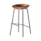 Modern Style Iron Bar Chair with Footrest Low Back Simple Bar Stool Orange 1 Piece Bar Stool(30"H) Clearhalo 'Bar Furniture' 'Bar Stools' 'bar_stools' 'furn' 'furn_bar_stools' 'furniture_bar_stools' 'Kitchen & Dining Furniture' 'kitchen&dining_furn' 'kitchen' 'kitchen_furn' Furniture' 4576046