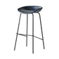 Modern Style Iron Bar Chair with Footrest Low Back Simple Bar Stool Blue 1 Piece Bar Stool(30"H) Clearhalo 'Bar Furniture' 'Bar Stools' 'bar_stools' 'furn' 'furn_bar_stools' 'furniture_bar_stools' 'Kitchen & Dining Furniture' 'kitchen&dining_furn' 'kitchen' 'kitchen_furn' Furniture' 4576049