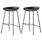 Modern Style Iron Bar Chair with Footrest Low Back Simple Bar Stool Black 2 Piece Set Counter Stool(26"H) Clearhalo 'Bar Furniture' 'Bar Stools' 'bar_stools' 'furn' 'furn_bar_stools' 'furniture_bar_stools' 'Kitchen & Dining Furniture' 'kitchen&dining_furn' 'kitchen' 'kitchen_furn' Furniture' 4576058