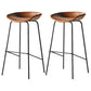 Modern Style Iron Bar Chair with Footrest Low Back Simple Bar Stool Orange 2 Piece Set Bar Stool(30"H) Clearhalo 'Bar Furniture' 'Bar Stools' 'bar_stools' 'furn' 'furn_bar_stools' 'furniture_bar_stools' 'Kitchen & Dining Furniture' 'kitchen&dining_furn' 'kitchen' 'kitchen_furn' Furniture' 4576060
