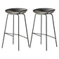 Modern Style Iron Bar Chair with Footrest Low Back Simple Bar Stool Grey 2 Piece Set Bar Stool(30"H) Clearhalo 'Bar Furniture' 'Bar Stools' 'bar_stools' 'furn' 'furn_bar_stools' 'furniture_bar_stools' 'Kitchen & Dining Furniture' 'kitchen&dining_furn' 'kitchen' 'kitchen_furn' Furniture' 4576062