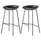 Modern Style Iron Bar Chair with Footrest Low Back Simple Bar Stool Black 2 Piece Set Bar Stool(30"H) Clearhalo 'Bar Furniture' 'Bar Stools' 'bar_stools' 'furn' 'furn_bar_stools' 'furniture_bar_stools' 'Kitchen & Dining Furniture' 'kitchen&dining_furn' 'kitchen' 'kitchen_furn' Furniture' 4576064