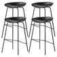 Modern Style Iron Bar Chair with Footrest Low Back Simple Bar Stool Black 4 Piece Set Counter Stool(26"H) Clearhalo 'Bar Furniture' 'Bar Stools' 'bar_stools' 'furn' 'furn_bar_stools' 'furniture_bar_stools' 'Kitchen & Dining Furniture' 'kitchen&dining_furn' 'kitchen' 'kitchen_furn' Furniture' 4576070
