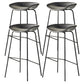 Modern Style Iron Bar Chair with Footrest Low Back Simple Bar Stool Grey 4 Piece Set Bar Stool(30"H) Clearhalo 'Bar Furniture' 'Bar Stools' 'bar_stools' 'furn' 'furn_bar_stools' 'furniture_bar_stools' 'Kitchen & Dining Furniture' 'kitchen&dining_furn' 'kitchen' 'kitchen_furn' Furniture' 4576074
