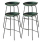 Modern Style Iron Bar Chair with Footrest Low Back Simple Bar Stool Green 4 Piece Set Bar Stool(30"H) Clearhalo 'Bar Furniture' 'Bar Stools' 'bar_stools' 'furn' 'furn_bar_stools' 'furniture_bar_stools' 'Kitchen & Dining Furniture' 'kitchen&dining_furn' 'kitchen' 'kitchen_furn' Furniture' 4576075