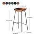 Modern Style Iron Bar Chair with Footrest Low Back Simple Bar Stool Clearhalo 'Bar Furniture' 'Bar Stools' 'bar_stools' 'furn' 'furn_bar_stools' 'furniture_bar_stools' 'Kitchen & Dining Furniture' 'kitchen&dining_furn' 'kitchen' 'kitchen_furn' Furniture' 4576079