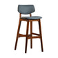 Scandinavia Style Bar-stool Wooden Legs Square Seat for Kitchen Bar Smoke Gray Brown 1 Piece Clearhalo 'Bar Furniture' 'Bar Stools' 'bar_stools' 'furniture_bar_stools' 'Kitchen & Dining Furniture' 'kitchen&dining_furn' 'kitchen' 'kitchen_furn' Furniture' 4576082