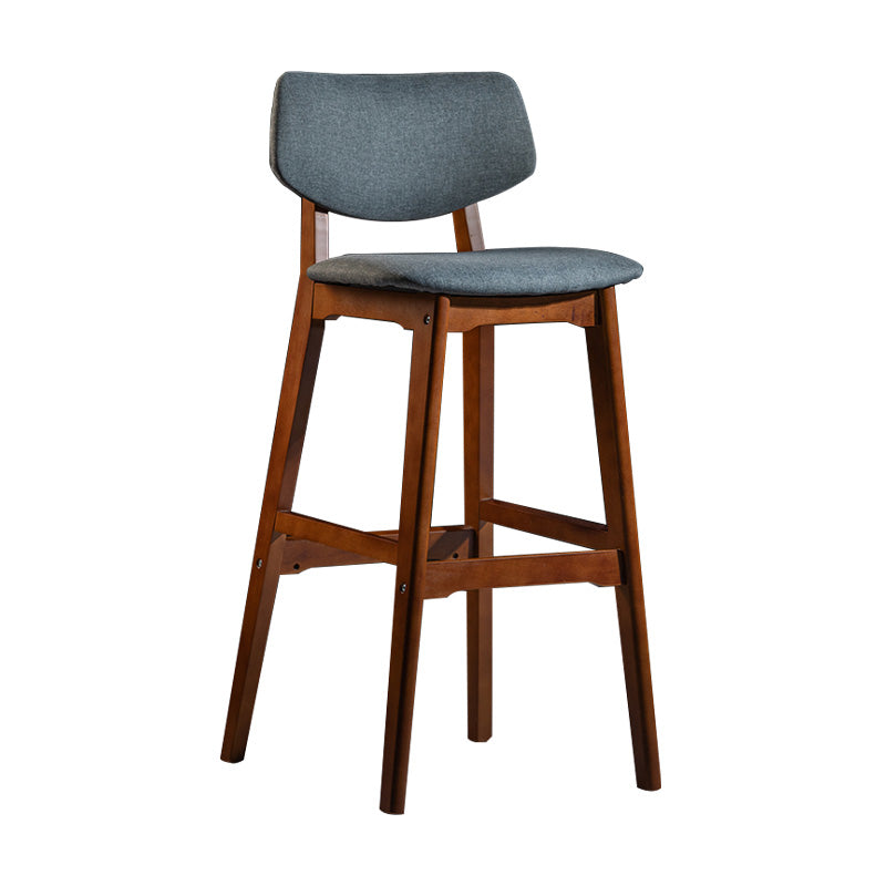 Scandinavia Style Bar-stool Wooden Legs Square Seat for Kitchen Bar Smoke Gray Brown 1 Piece Clearhalo 'Bar Furniture' 'Bar Stools' 'bar_stools' 'furniture_bar_stools' 'Kitchen & Dining Furniture' 'kitchen&dining_furn' 'kitchen' 'kitchen_furn' Furniture' 4576082