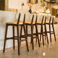 Scandinavia Style Bar-stool Wooden Legs Square Seat for Kitchen Bar Clearhalo 'Bar Furniture' 'Bar Stools' 'bar_stools' 'furniture_bar_stools' 'Kitchen & Dining Furniture' 'kitchen&dining_furn' 'kitchen' 'kitchen_furn' Furniture' 4576083