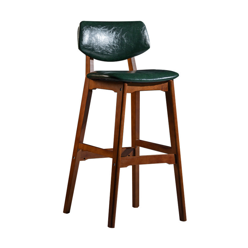 Scandinavia Style Bar-stool Wooden Legs Square Seat for Kitchen Bar Blackish Green Brown 1 Piece Clearhalo 'Bar Furniture' 'Bar Stools' 'bar_stools' 'furniture_bar_stools' 'Kitchen & Dining Furniture' 'kitchen&dining_furn' 'kitchen' 'kitchen_furn' Furniture' 4576086