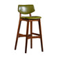 Scandinavia Style Bar-stool Wooden Legs Square Seat for Kitchen Bar Olive Green Brown 1 Piece Clearhalo 'Bar Furniture' 'Bar Stools' 'bar_stools' 'furniture_bar_stools' 'Kitchen & Dining Furniture' 'kitchen&dining_furn' 'kitchen' 'kitchen_furn' Furniture' 4576091