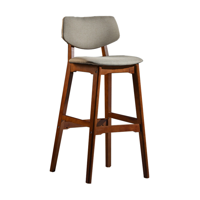 Scandinavia Style Bar-stool Wooden Legs Square Seat for Kitchen Bar Khaki Brown 1 Piece Clearhalo 'Bar Furniture' 'Bar Stools' 'bar_stools' 'furniture_bar_stools' 'Kitchen & Dining Furniture' 'kitchen&dining_furn' 'kitchen' 'kitchen_furn' Furniture' 4576093