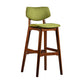 Scandinavia Style Bar-stool Wooden Legs Square Seat for Kitchen Bar Green Brown 1 Piece Clearhalo 'Bar Furniture' 'Bar Stools' 'bar_stools' 'furniture_bar_stools' 'Kitchen & Dining Furniture' 'kitchen&dining_furn' 'kitchen' 'kitchen_furn' Furniture' 4576097