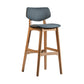 Scandinavia Style Bar-stool Wooden Legs Square Seat for Kitchen Bar Smoke Gray Natural 1 Piece Clearhalo 'Bar Furniture' 'Bar Stools' 'bar_stools' 'furniture_bar_stools' 'Kitchen & Dining Furniture' 'kitchen&dining_furn' 'kitchen' 'kitchen_furn' Furniture' 4576101